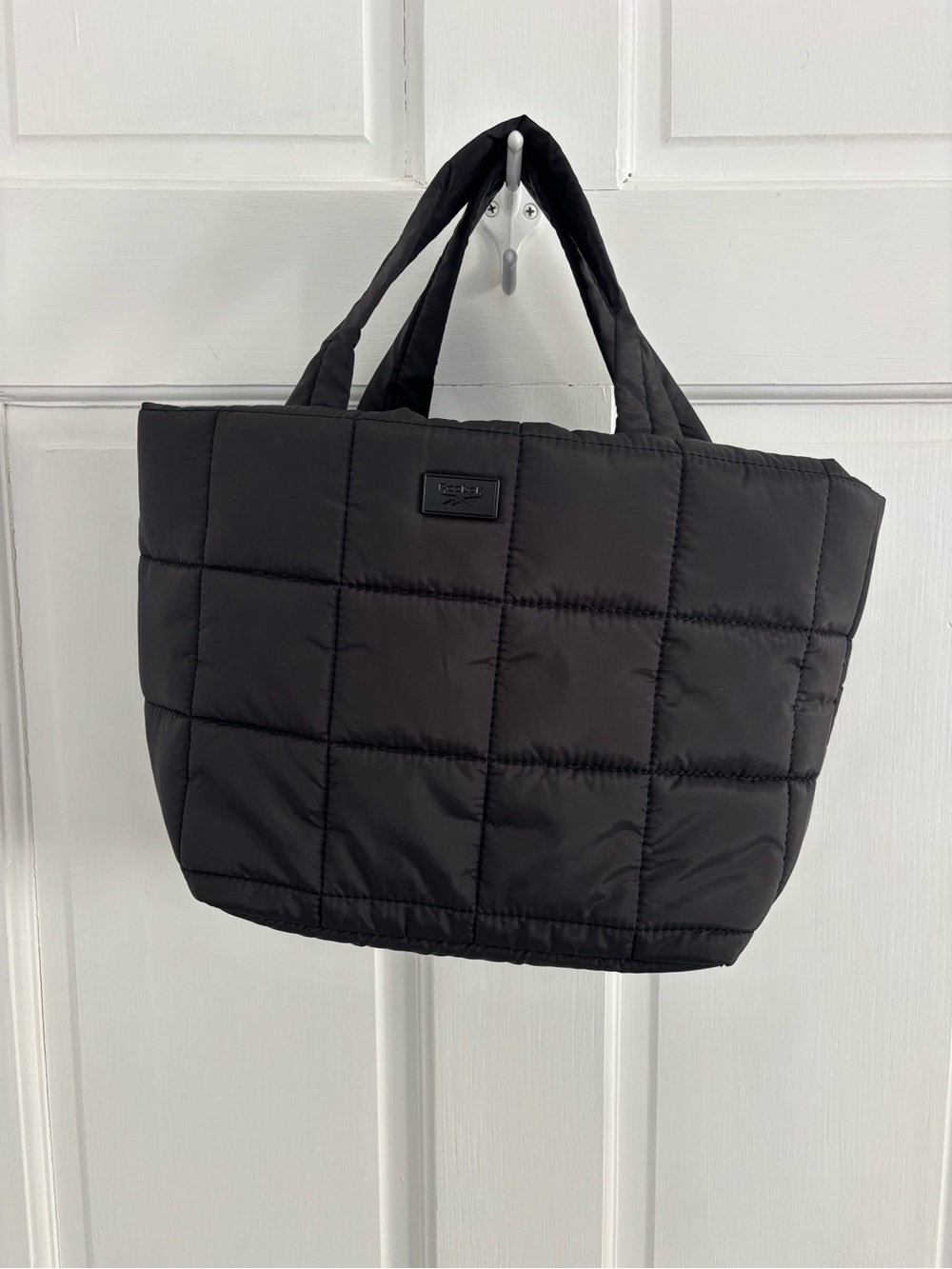 Reebok Black Quilted Puffer Tote